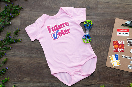 Future Voter - Baby Onesie - Pink