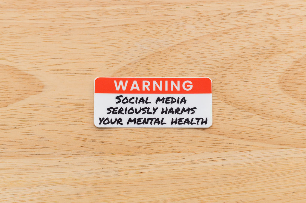 Social Media Warning Sticker