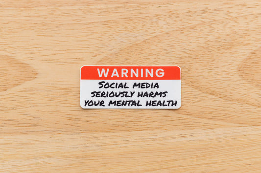 Social Media Warning Sticker