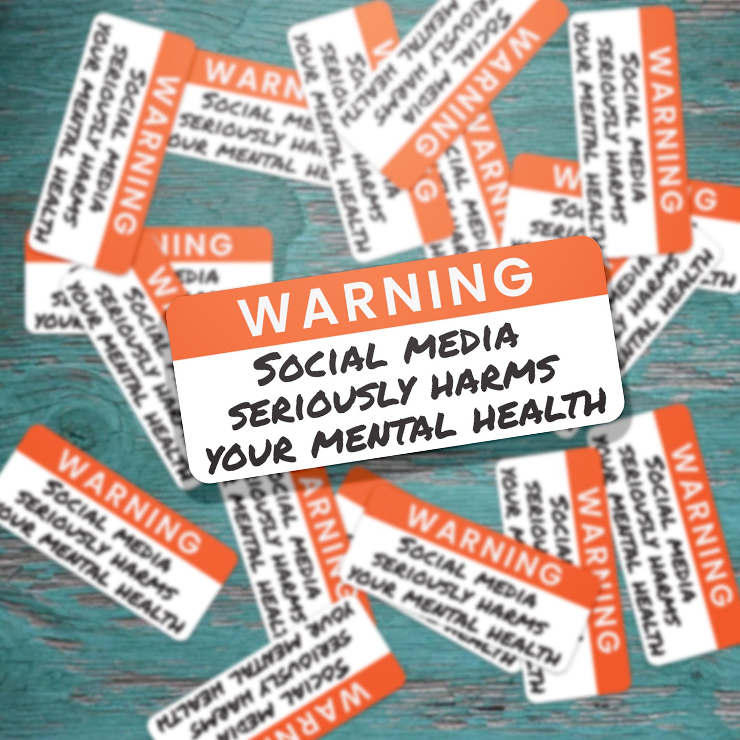 Social Media Warning Sticker