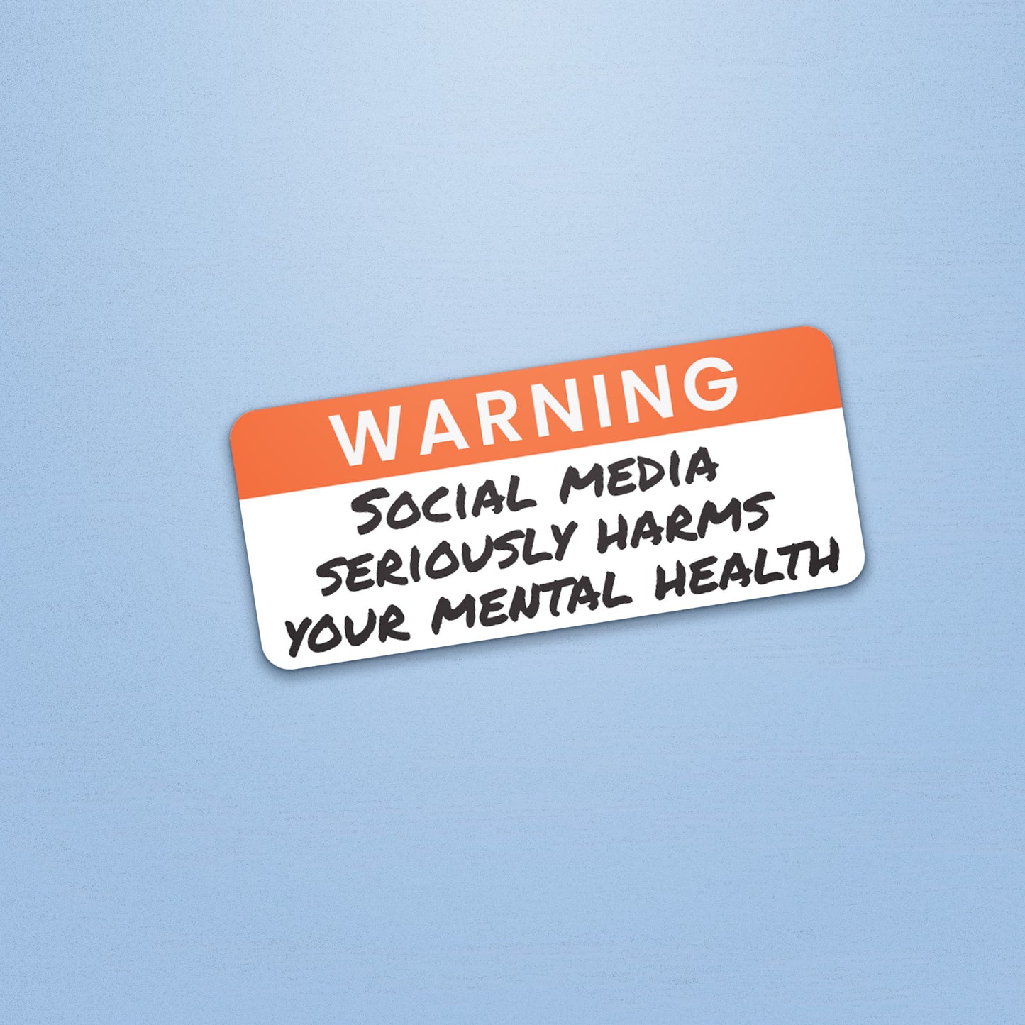 Social Media Warning Sticker
