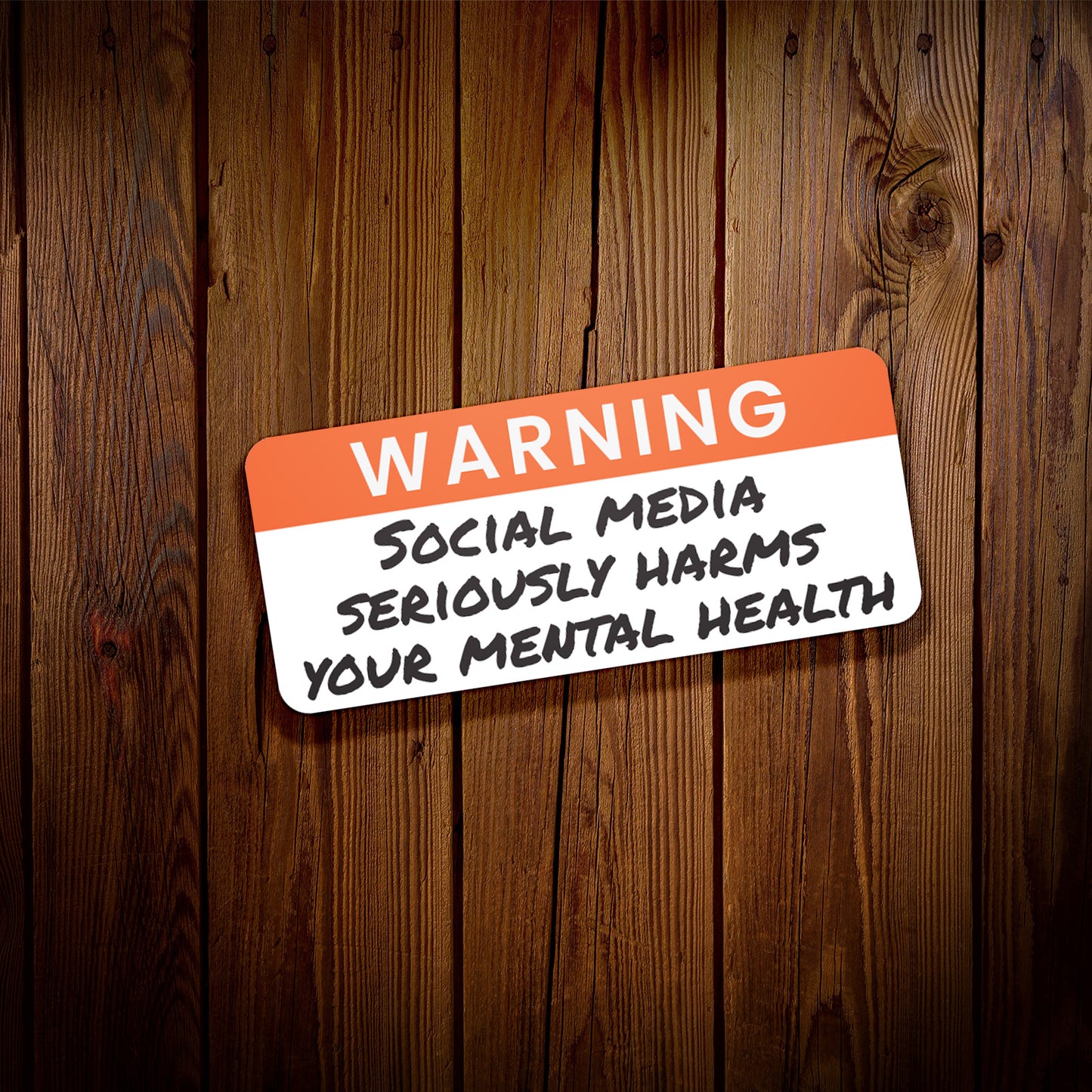 Social Media Warning Sticker