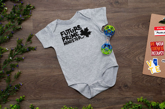 Future Prime Minister - Baby Onesie - Grey