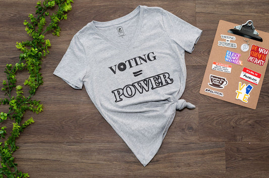 Voting = Power - Ladies V Neck