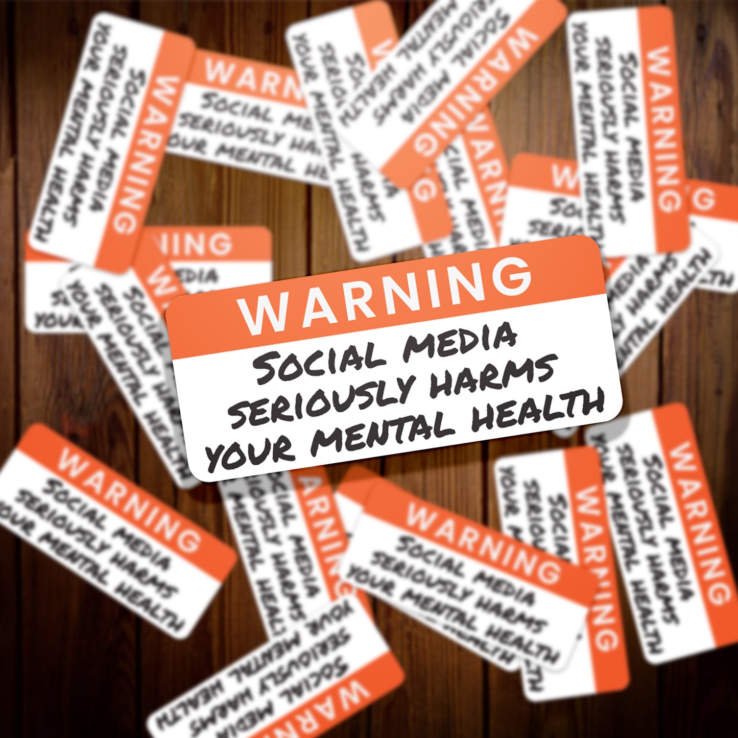 Social Media Warning Sticker