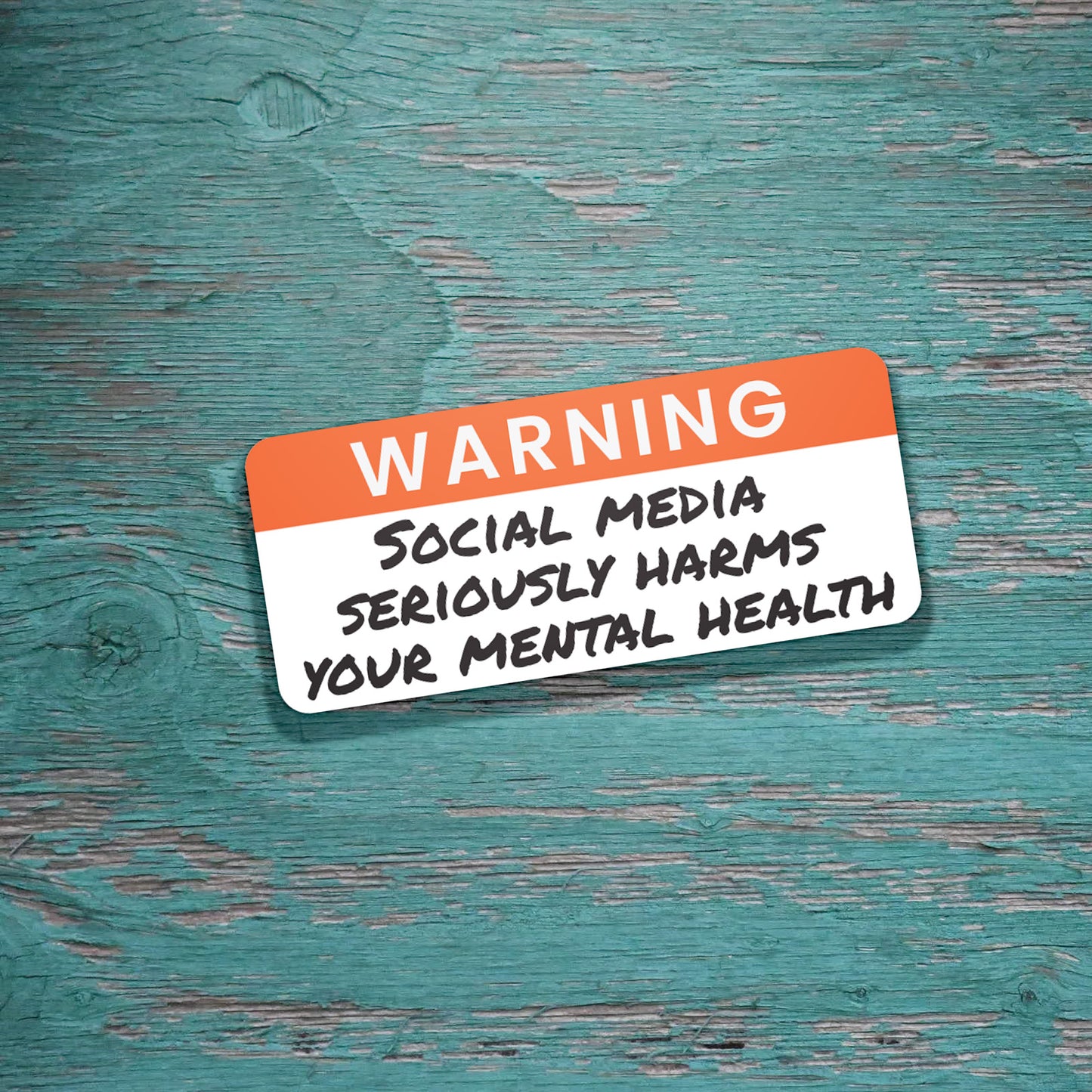 Social Media Warning Sticker